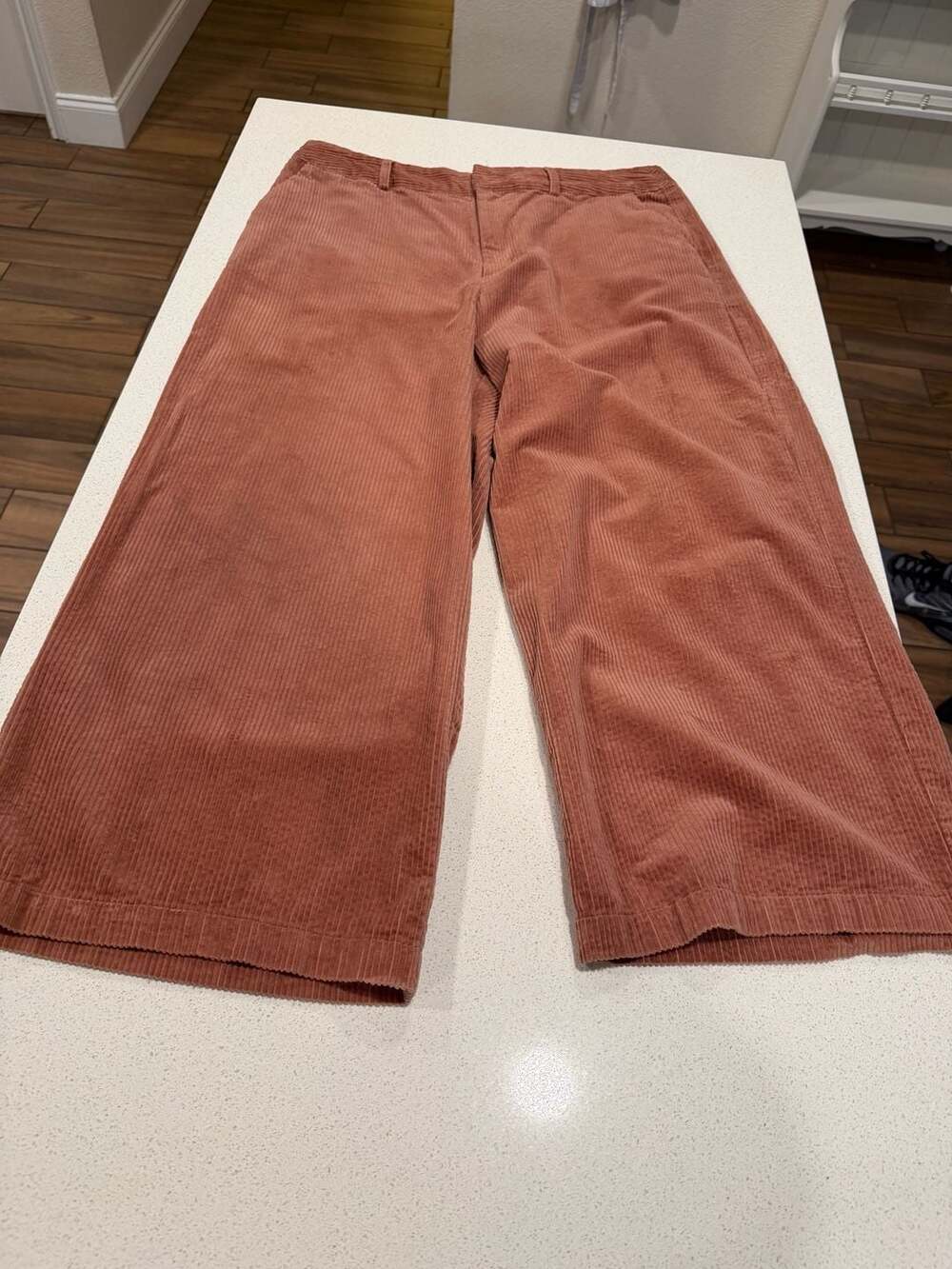 A New Day Women’s Rust Corduroy Wide Leg Crop Pants High Rise Fall Boho